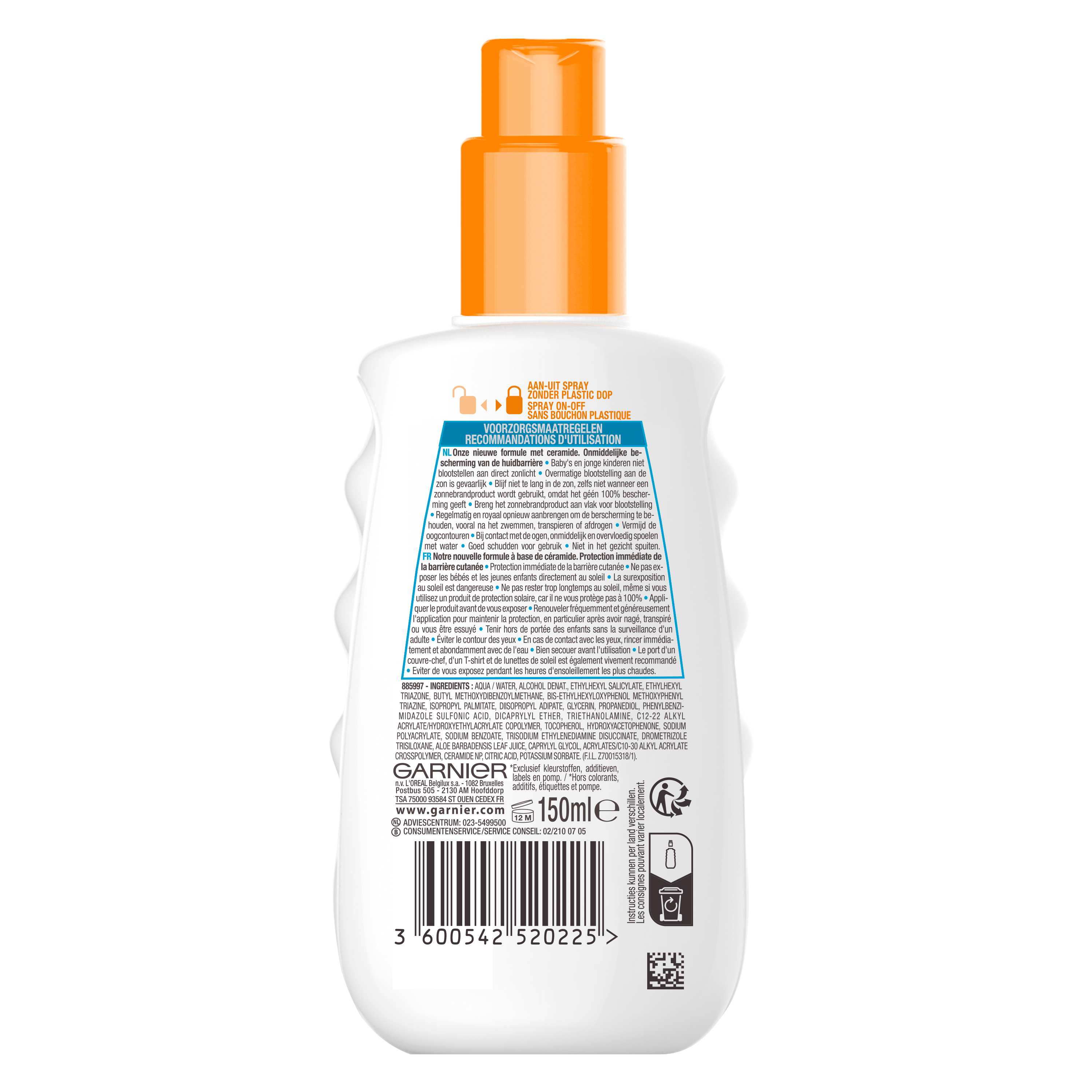 Ambre Solaire Kids spray SPF50+ 150 Milliliter